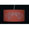 Lámpara Colgante Coral con Pantalla Decorada Mariposas 40cm