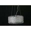 Lámpara Colgante Cristal y Cromo Rejilla 40cm 8 Luces