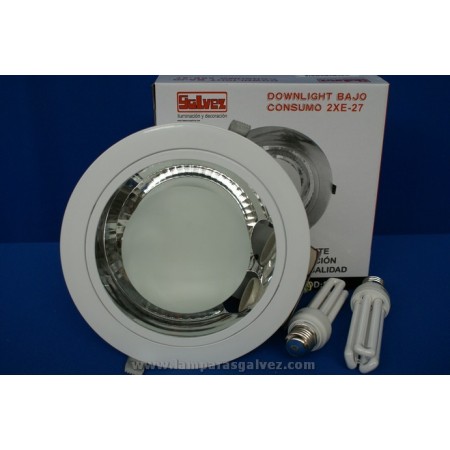 Downlight empotrable redondo blanco sin bombillas