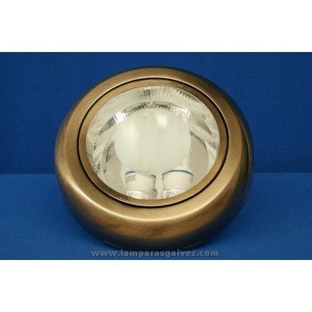 Downlight de Superficie Bronce Viejo 2 Bombillas E27 27cm