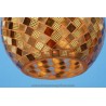 Lámpara Colgante Bola de Cristal Marrón Mosaico 30cm