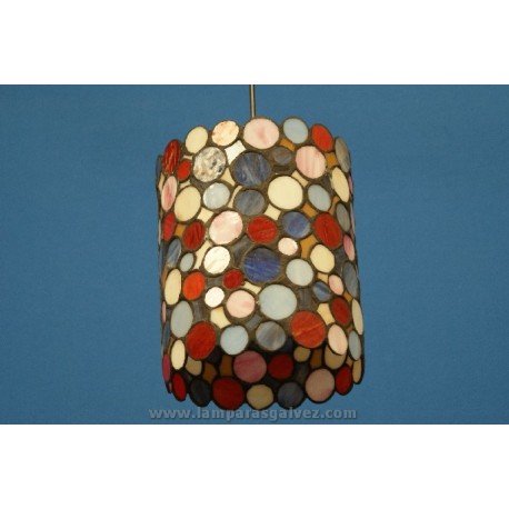 Lámpara Colgante Cristal Tiffany Coral
