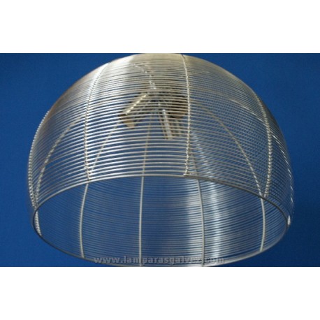 Lámpara Colgante Aluminio Cúpula de Rejilla 3 Luces