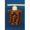 Lámpara Colgante Crema con Tulipas Árabes Cristal Mosaico 3 Luces