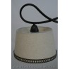 LAMPARA MARRON 2 LUCES CON PANTALLA BEIGE