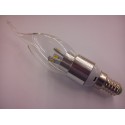 BOMBILLA PICO VELA LED TRANSPARENTE 3W