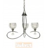 LAMPARA CROMO 3 LUCES CON TULIPA CRISTAL