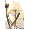 VIEILLE LAMPE EN BRONZE AVEC ÉCRAN CRÈME