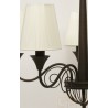 Lámpara de Brazos Marrón con Pantallas Blancas 5 Luces