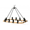 LAMPARA RUSTICA CUERDA 10 LUCES