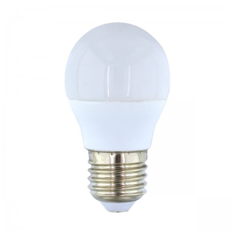 BOMBILLA ESFERICA LED 5W E-27 LUZ CALIDA 3000k 320lm