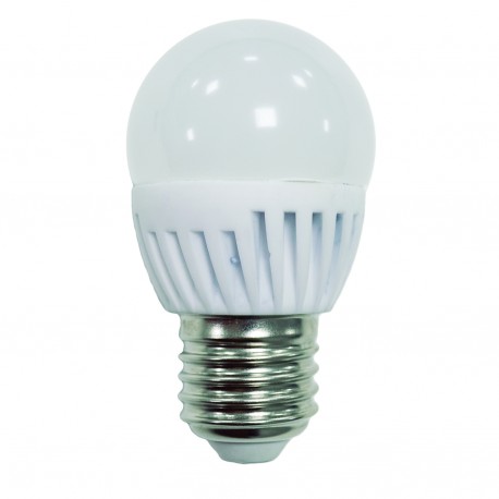 BOMBILLA ESFERICA LED 9W E-27 LUZ CALIDA 3000k 900lm