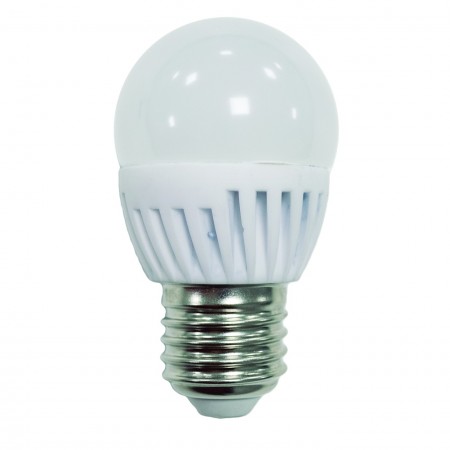 BOMBILLA ESFERICA LED 9W E-27 LUZ BLANCA 5000k 900lm