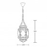 Farol Granadino Cristal Rombo Opal 50cm