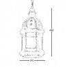 Farol Granadino Estilo Gótico Cristal 6 Caras 48cm