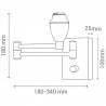 Aplique para Dormitorio Sulion Basic Marrón Articulado