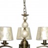 Lámpara de Brazos Bronce Viejo y Nácar 3 Luces con Pantalla E27