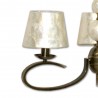 Lámpara de Brazos Bronce Viejo y Nácar 3 Luces con Pantalla E27